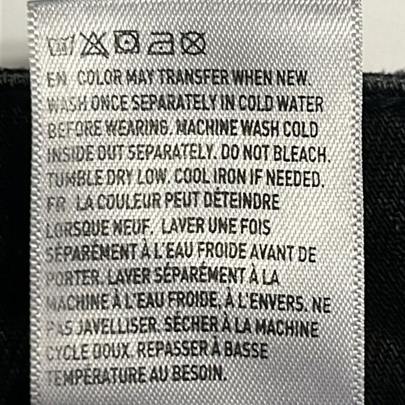 American Eagle Black Destroyed Distressed Whisker Faded Mom Shorts - Size 10 - Picture 16 of 16